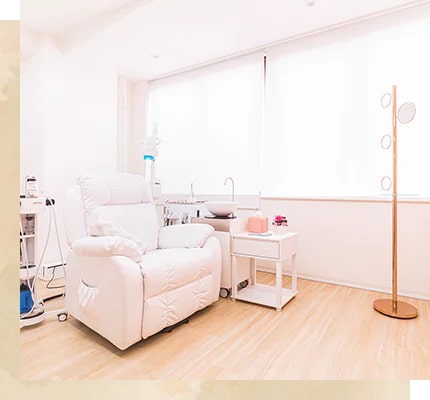 個室で受けられるプライベート空間
                  